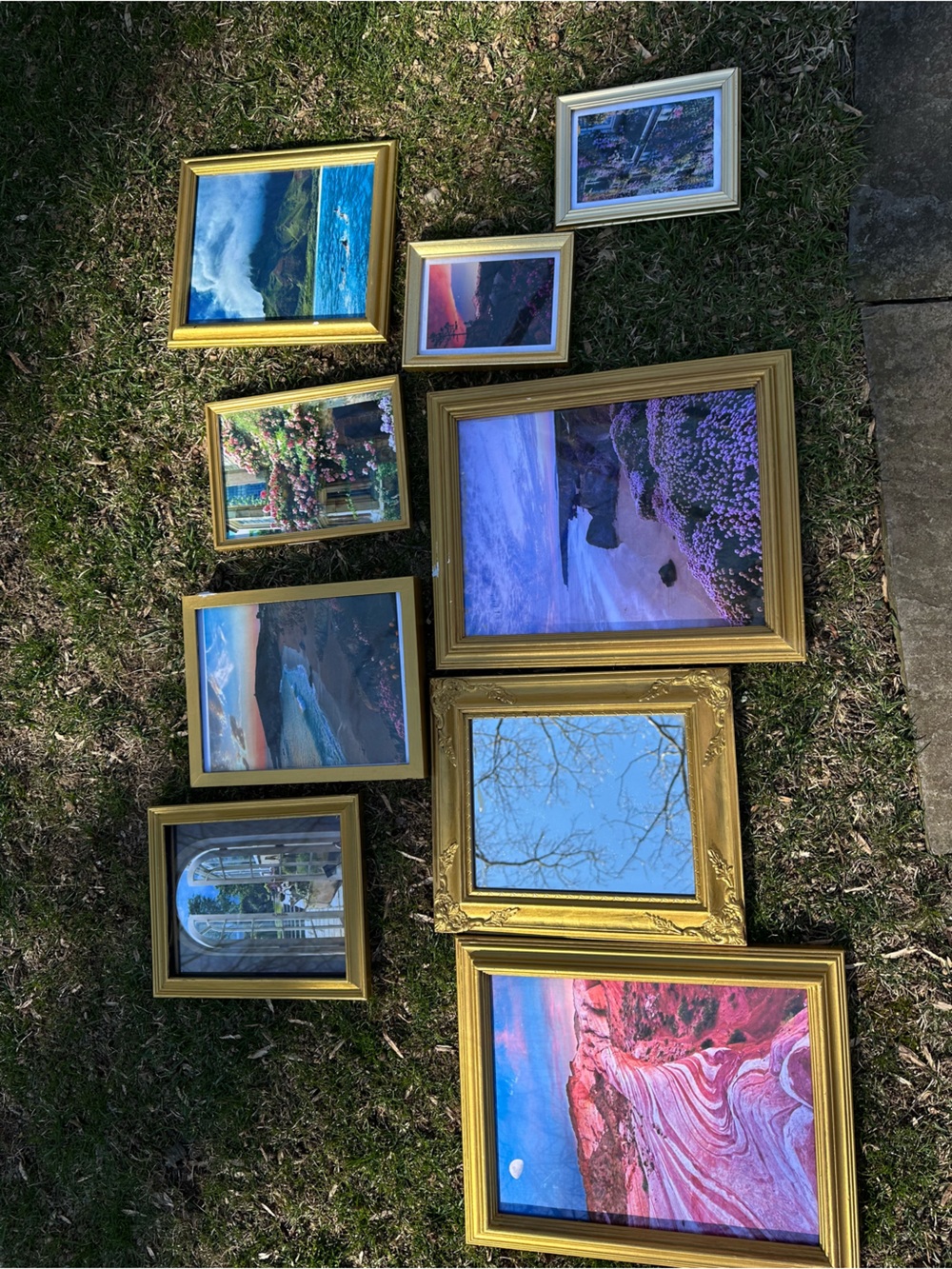 Framed photo bundle of 9